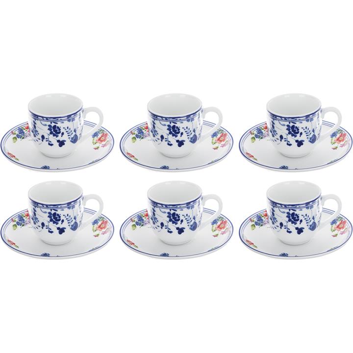 ست فنجان و نعلبکی 12 پارچه چینی زرین ایران مدل گرانادا درجه عالی Zarin Iran Granada Cup and Saucer Set 12 Pcs Top Grade